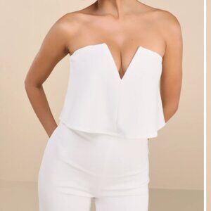 Lulus White Jumpsuit Size Medium
